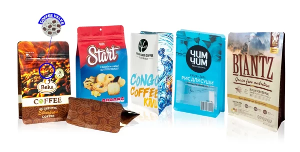 Custom coffee bags with valve