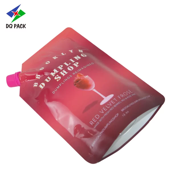 Custom Wine Pouch Packaging-Corner Spout Pouch
