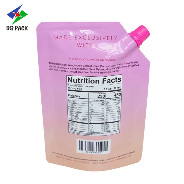 Custom Wine Pouch Packaging Bag