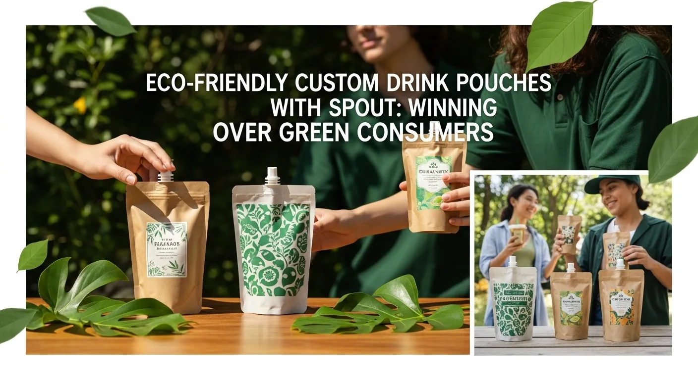 Eco-friendly custom drink pouches with spouts