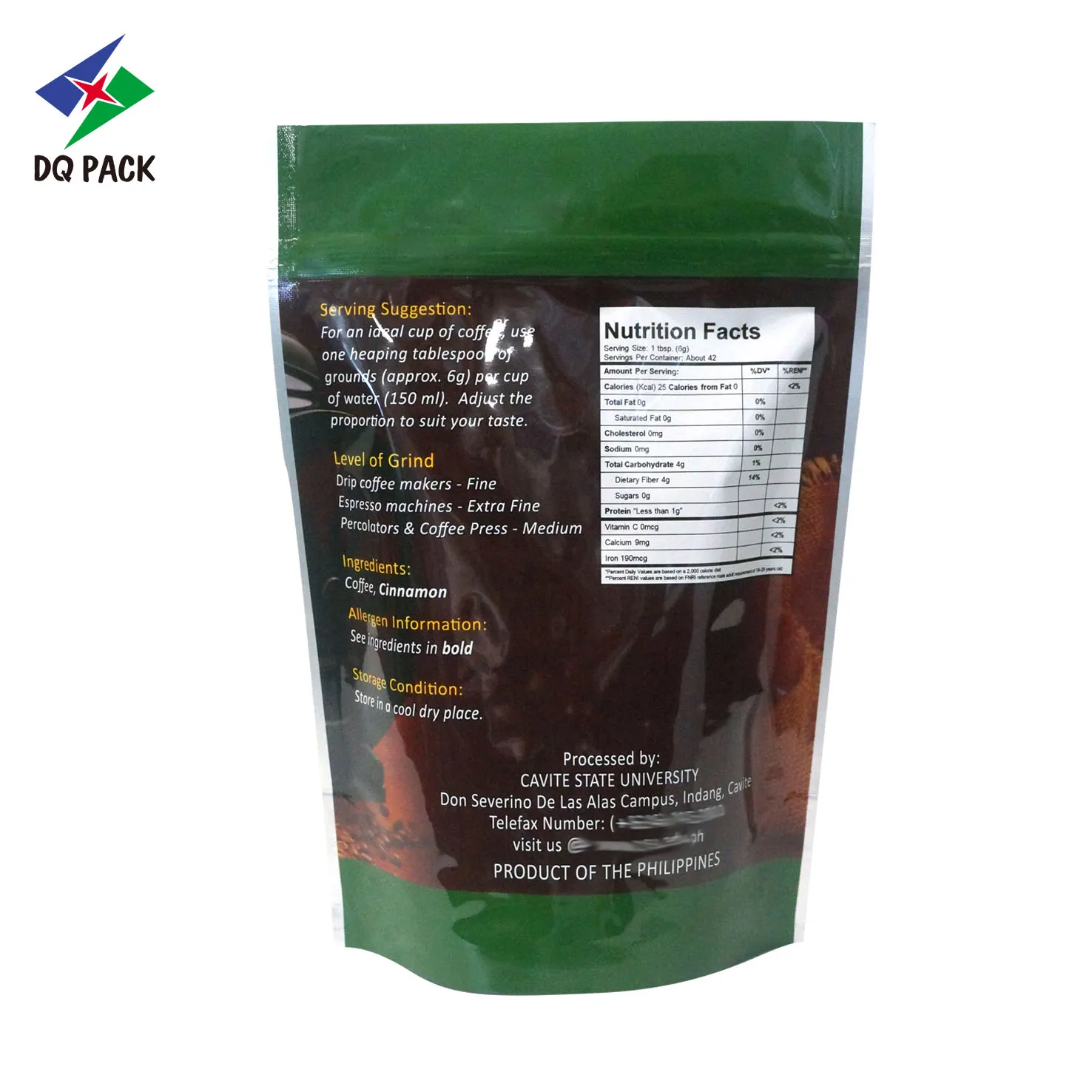 Stand up Coffee Bag factory- DQ PACK 2506(5)