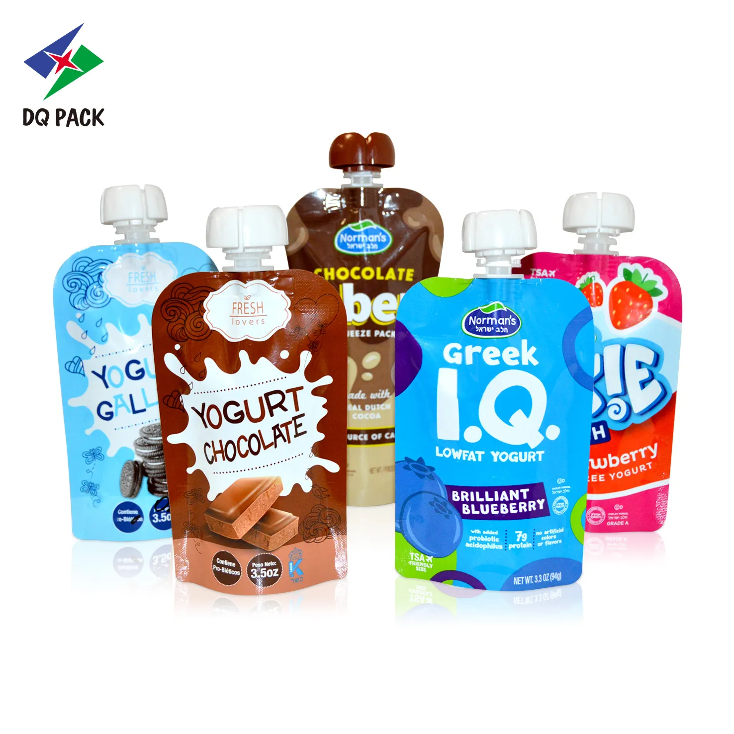 Custom Fruit Puree Pouches with Spout-Factory-DQ-PACK