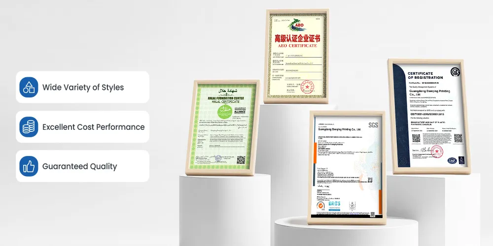 international certifications - FDA, BRC, RoHS-from DQ PACK