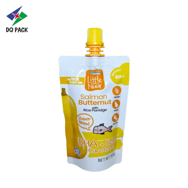 Custom 80g Fruit Puree Spout Pouch Manufacturer -DQ PACK (2)