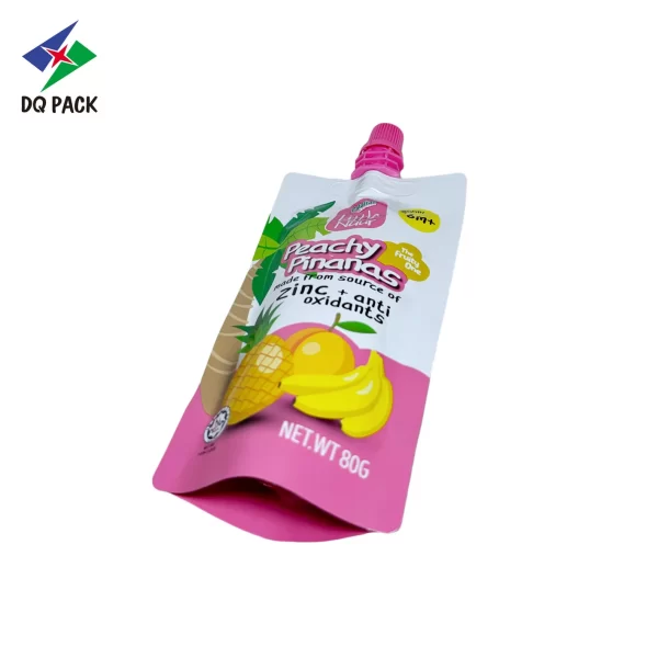 Custom 80g Fruit Puree Spout Pouch Manufacturer -DQ PACK (4)