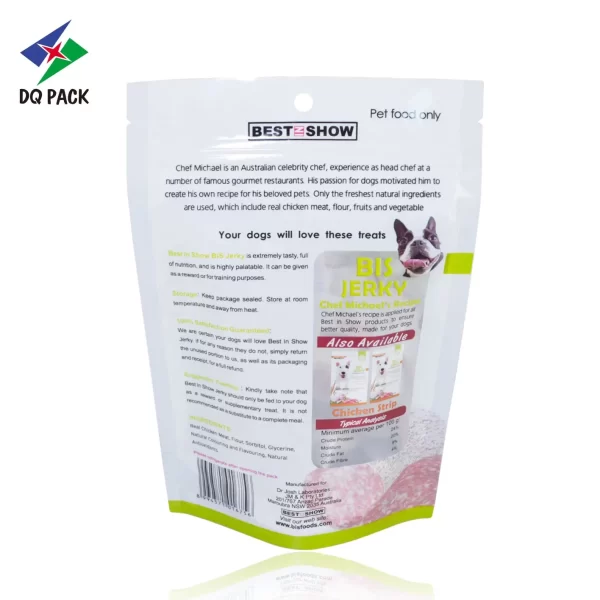 Custom Dog Treat Bags Pet Food Packaging Stand Up Zipper Pouch-Manufacturer-DQ-PACK