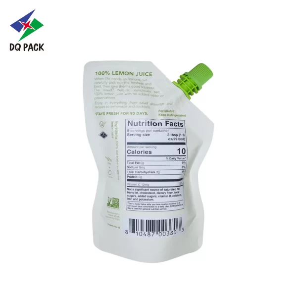 Custom Lemon Juice Spout Pouch Manufacturer -DQ PACK (2)