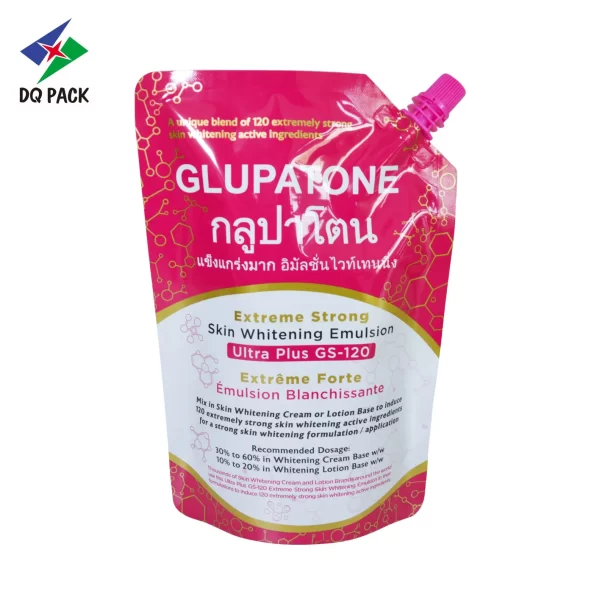Custom-Spout-Pouch-Packaging-For-Cosmetic-Lotion-Bags-Manufacturer-DQ-PACK-1