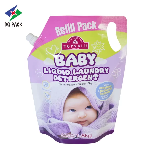 Custom Spout Pouch for Baby Laundry Detergent Packaging Manufacturer- DQ PACK (1)