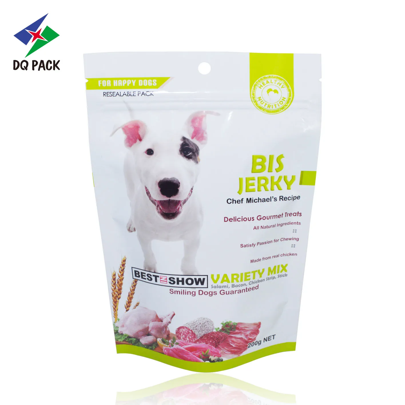 Custom Stand up Zipper Pouch for Pet Treat Food Packaging Manufacturer - DQ PACK (1)