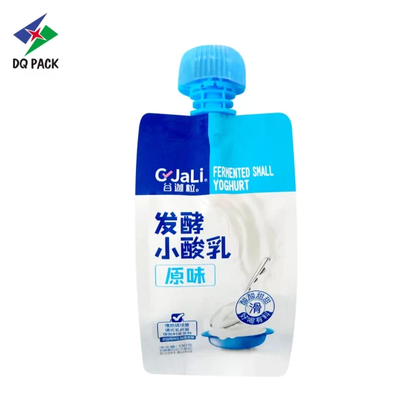 Custom Gusset Spout Pouch for Yogurt Packaging Manufacturer -DQ PACK (4)
