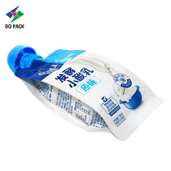 Custom Gusset Spout Pouch for Yogurt Packaging Manufacturer -DQ PACK (6)