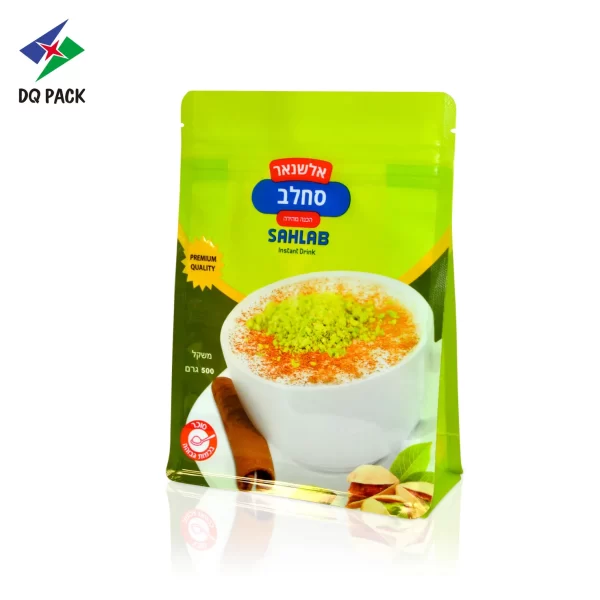 Custom Flat Bottom Pouch for 500g Chocolate Powder Packaging-DQ-PACK-2 (2)