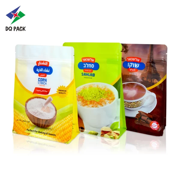 Custom Flat Bottom Pouch for 500g Chocolate Powder Packaging-DQ-PACK-2 (4)