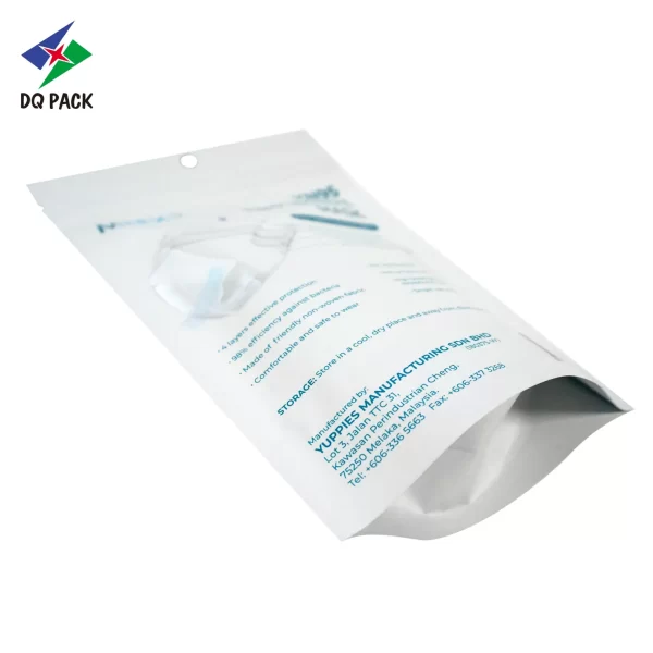 Custom Stand Up Zipper Pouch For Face Masks Packaging Factory - DQ PACK (2)