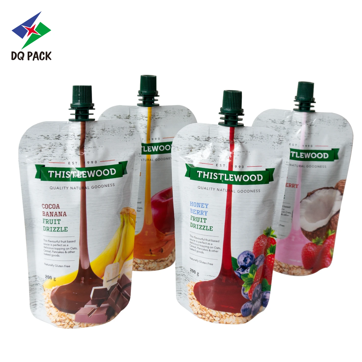 Custom 200ml Spout Pouch for Syrup Honey Jam Packaging Facotry -DQ PACK (6)