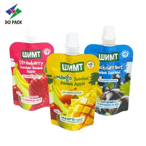 Custom 100ml Stand up Spout Pouch for Fruit Puree Packaging Manufacturer -DQ PACK (1)