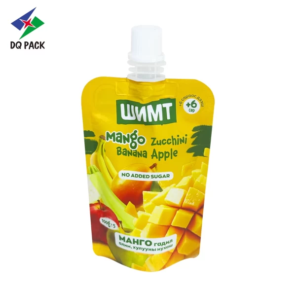 Custom 100ml Stand up Spout Pouch for Fruit Puree Packaging Manufacturer -DQ PACK (3)