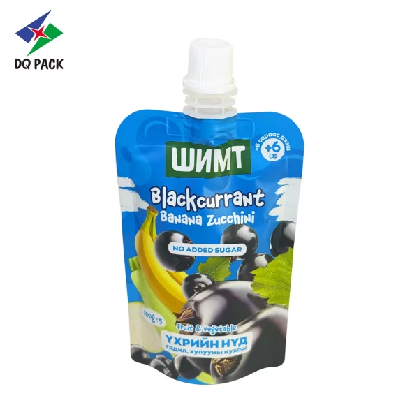 Custom 100ml Stand up Spout Pouch for Fruit Puree Packaging Manufacturer -DQ PACK (5)