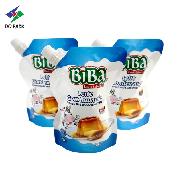 Custom 300g Spout Pouch for Milk Liquid Packaging Manufacturer -DQ PACK (1)