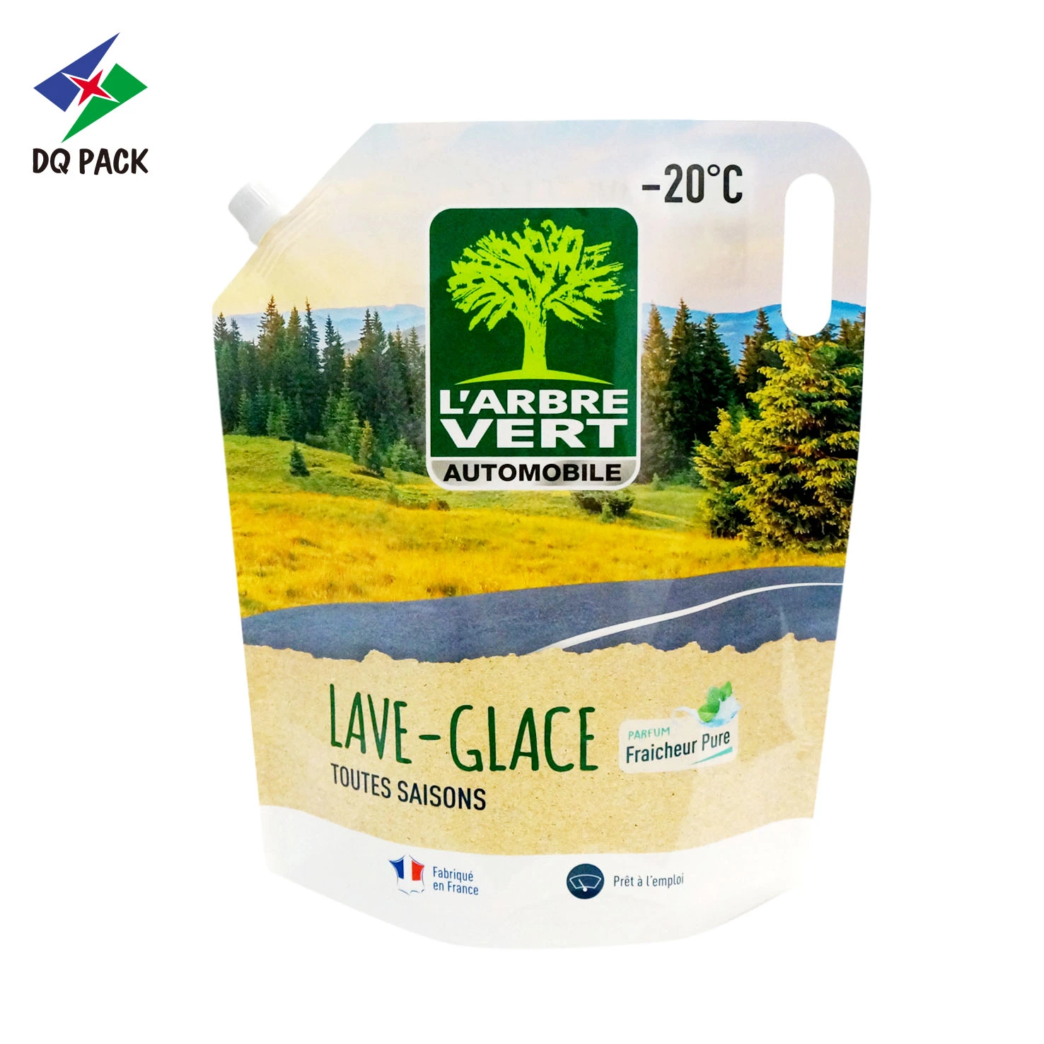 Custom 3L Spout Pouch for Glass Water Packaging Manufacturer -DQ PACK (1)