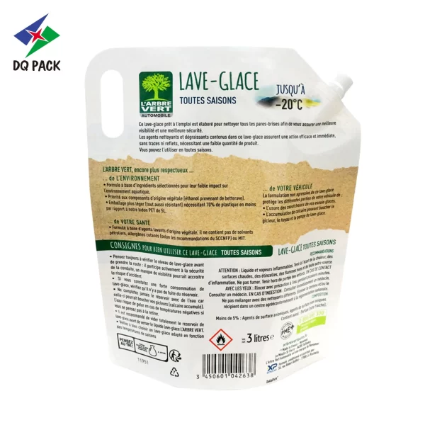 Custom 3L Spout Pouch for Glass Water Packaging Manufacturer -DQ PACK (4)