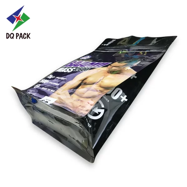 Custom Flat Bottom Pouch for Protein Powder Packaging Manufacturer - DQ PACK (3)