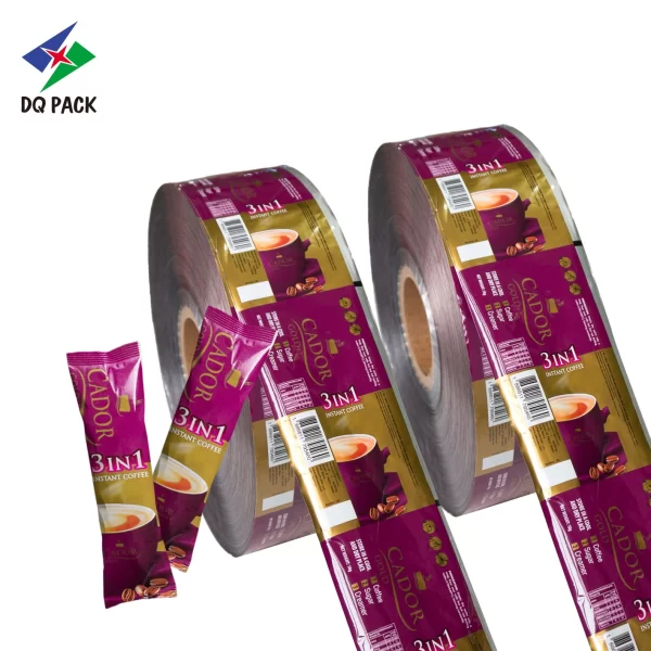 Custom Coffee Powder Packaging Roll Film High Barrier Laminated Plastic Foil Material Automatic VFFS Machine Grade Wholesale