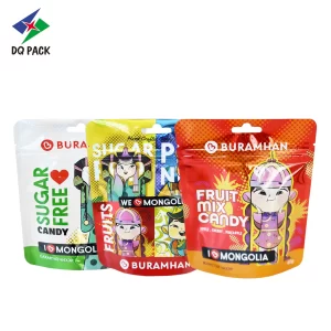 Custom Stand up Zipper Pouch for Candy Packaging -DQ PACK (1)