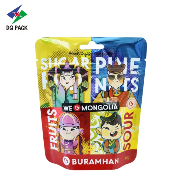 Custom Printed 40g Metallic Foil Stand Up Pouches for Candy & Snacks