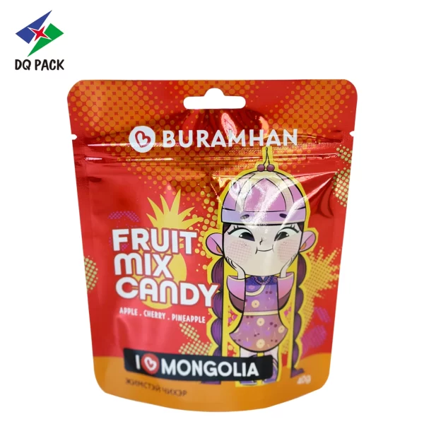 Custom Printed 40g Metallic Foil Stand Up Pouches for Candy & Snacks