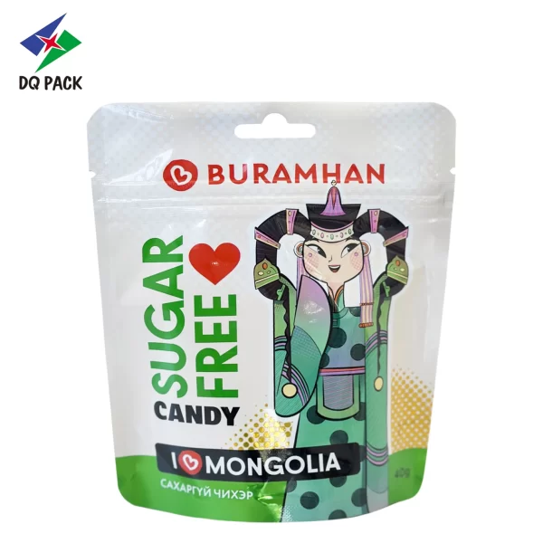 Custom Printed 40g Metallic Foil Stand Up Pouches for Candy & Snacks