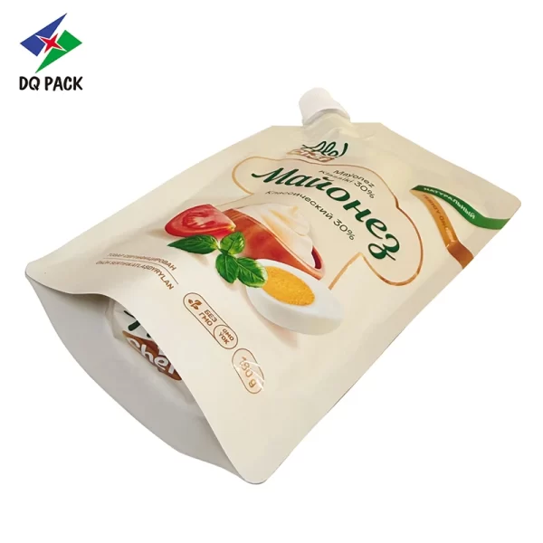 Custom 180g Corner Spout Pouch for Salad Dressing Paste Packaging Supplier - DQ PACK (3)