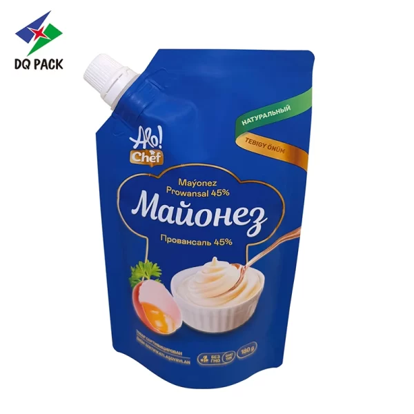 Custom 180g Corner Spout Pouch for Salad Dressing Paste Packaging Supplier - DQ PACK (4)