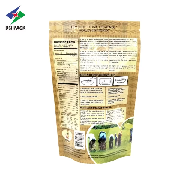 Custom Cereal Packaging Bags Stand Up Zipper Pouch (1)