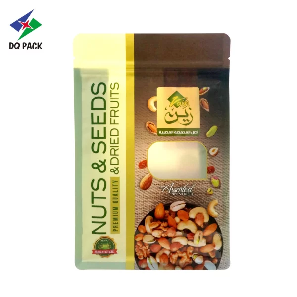 Custom Flat Bottom Zipper Pouch for Cashew Nuts Packaging Supplier - DQ PACK (2)