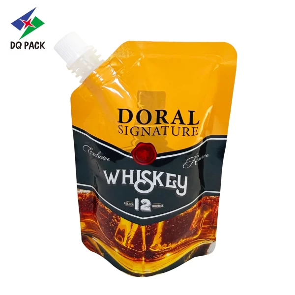 Custom Printed Spout Pouch for Whiskey Liquid Packaging Manufacturer -DQ PACK (1)