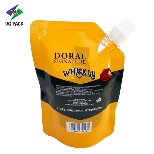 Custom Printed Spout Pouch for Whiskey Liquid Packaging Manufacturer -DQ PACK (2)