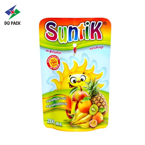 Custom Drink Pouch With Straw Juice Packaging Manufacturer- DQ PACK (2)