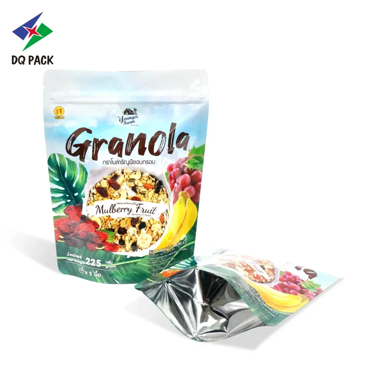 Custom Stand Up Zipper Pouches For Granola