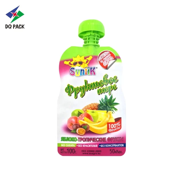 Fruit Puree Pouches Wholesale Custom 100g Baby Squeeze Pouches Packaging Factory