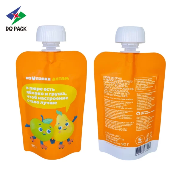 Matte gedruckt Stand up Spout Pouch für Baby Obst Verpackung Lieferant - DQ PACK (2)