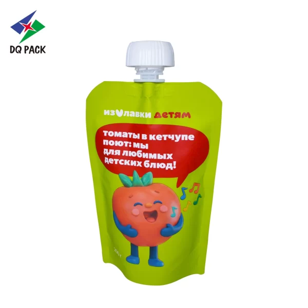 Matte gedruckt Stand up Spout Pouch für Baby Obst Verpackung Lieferant - DQ PACK (4)