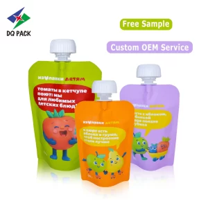 Matte gedruckt Stand up Spout Pouch für Baby Obst Verpackung Lieferant - DQ PACK (5)
