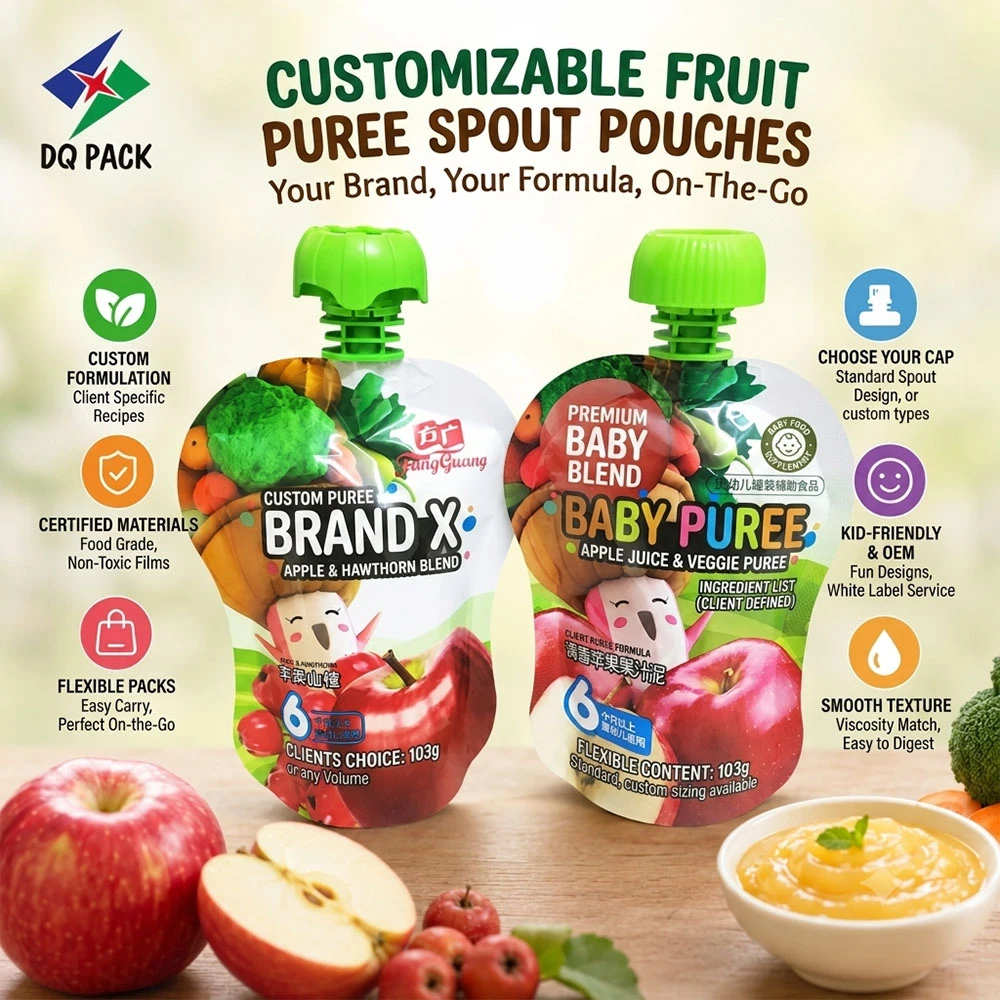 Custom 103g Spout Pouch for Fruit Puree Packaging Manufacturer -DQ PACK (2)