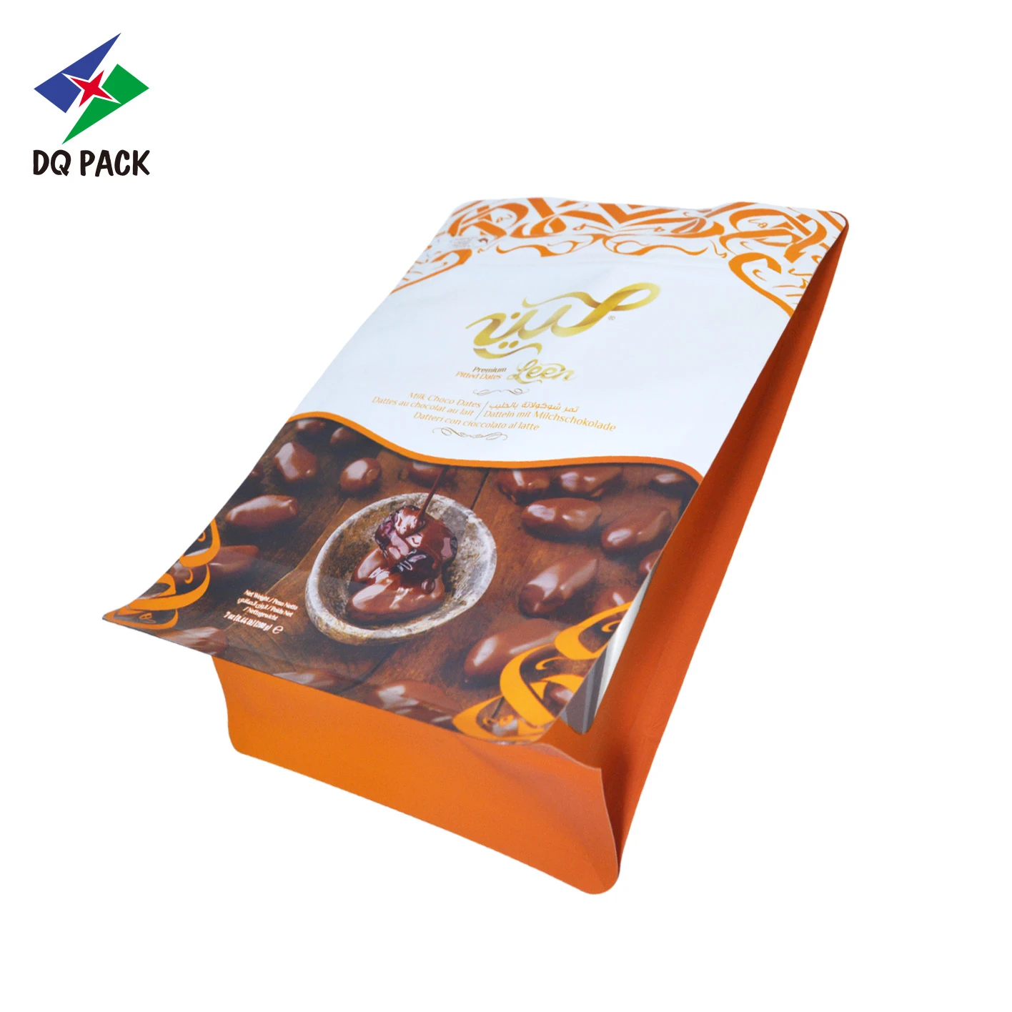 Custom Flat Bottom Pouch for Chocolate Snacks Packaging Manufacturer -DQ PACK (2)