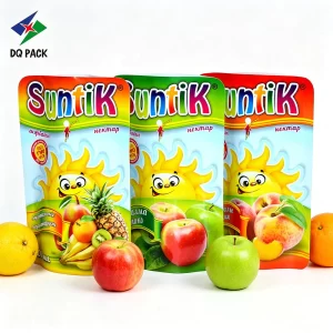 Custom Juice Pouch with Straw-Juice-Packaging-Manufacturer-DQ-PACK