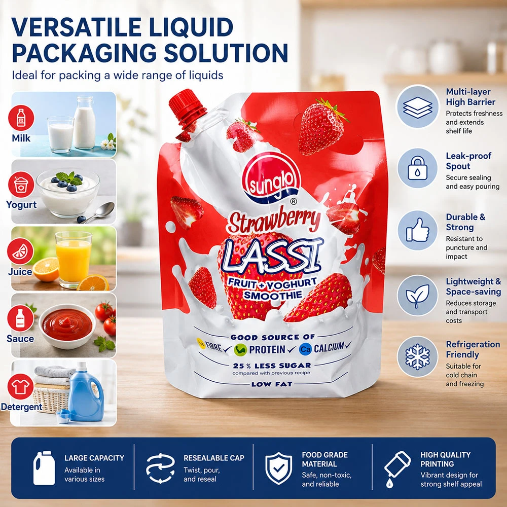 Custom Spout Pouch for Yogurt Packaging Manufacturer -DQ PACK (1)