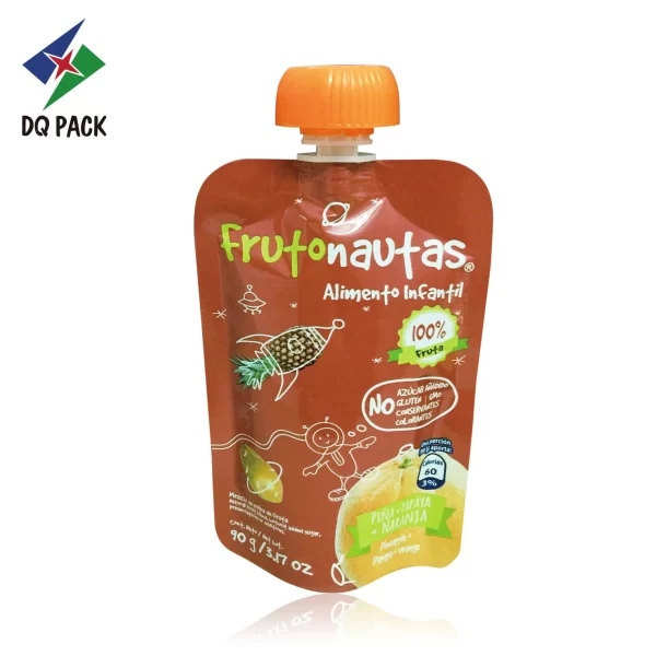 Custom Squeeze Spout Pouch for Yogurt Puree Packaging Facotory - DQ PACK (4)