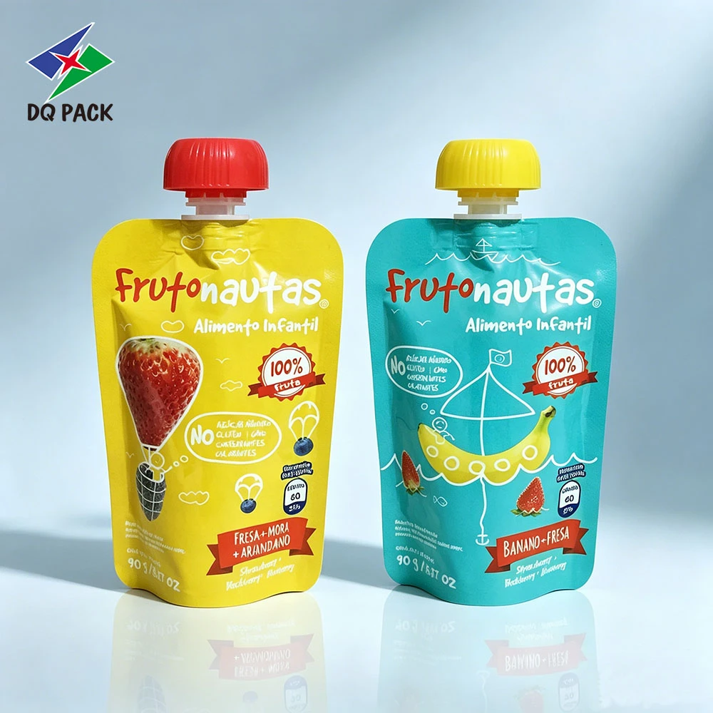 Custom Squeeze Spout Pouch for Yogurt Puree Packaging Facotory - DQ PACK (7)
